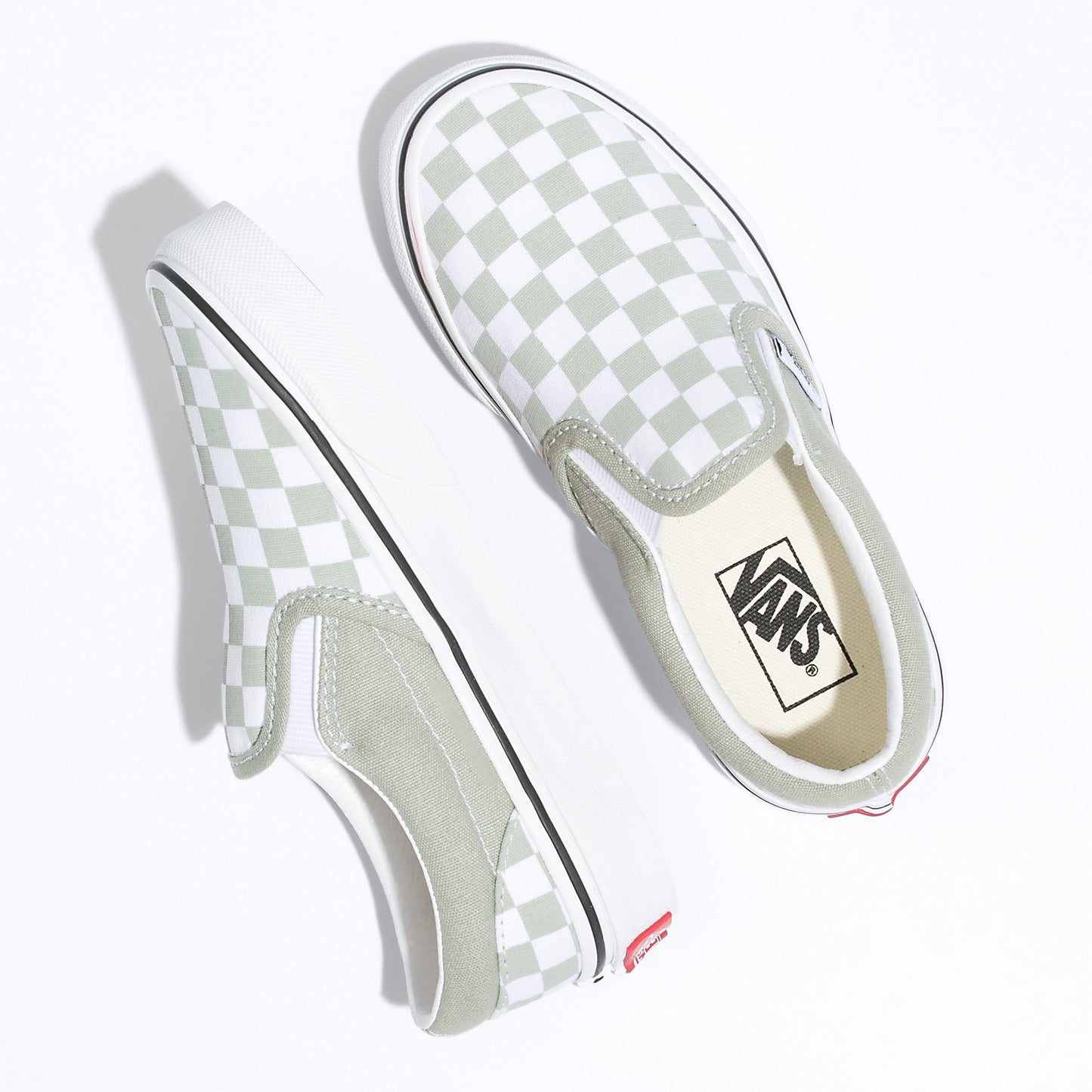 Vans Kids Slip On, Checkerboard Desert Sage, (Kids)