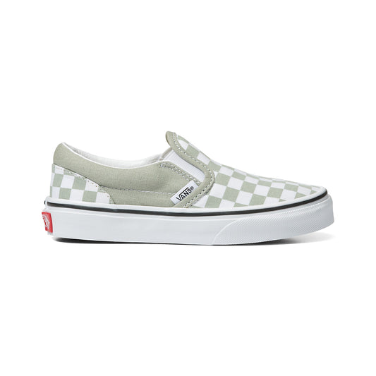 Vans Kids Slip On, Checkerboard Desert Sage, (Kids)