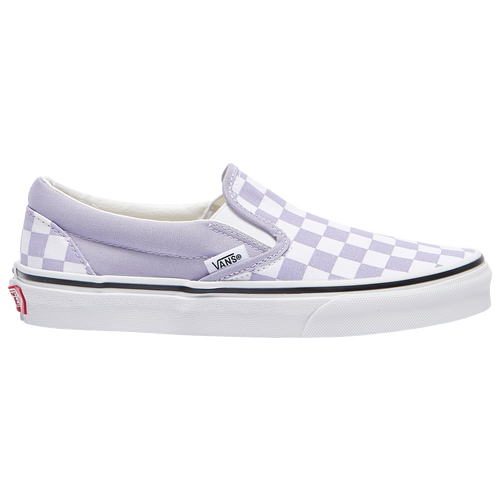 Vans Kids, Fuchsia Purple/True White Checkerboard, Slip-On (Youth)