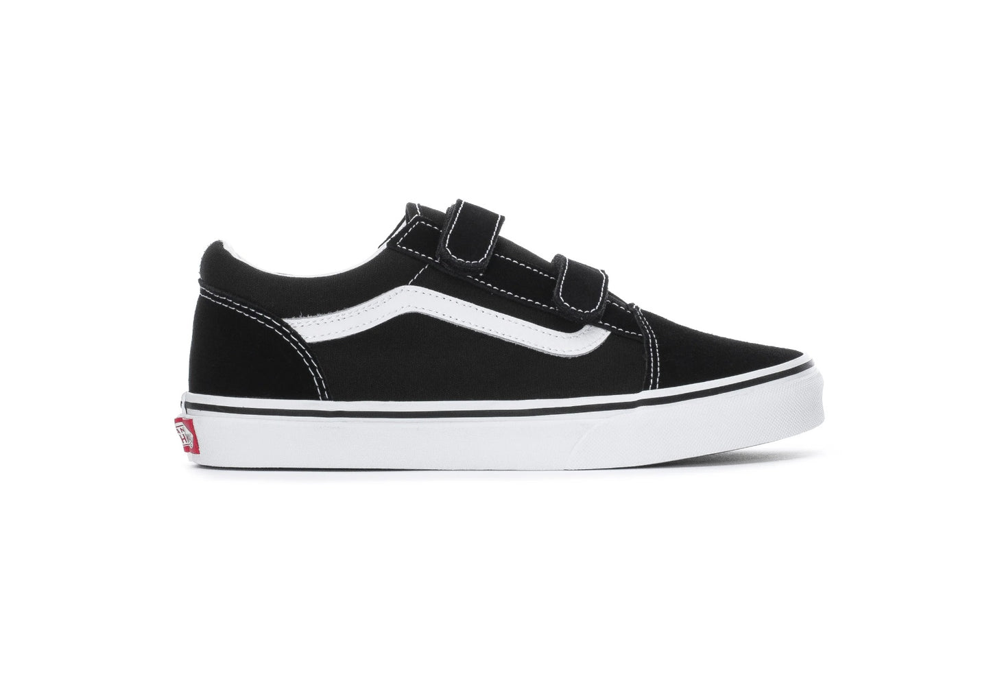 Vans Kids Old Skool V, Black/True White (Junior)