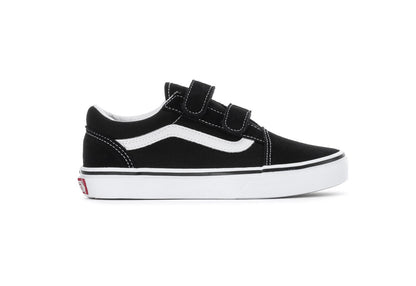 Vans Kids Old Skool V, Black/True White (Kids)