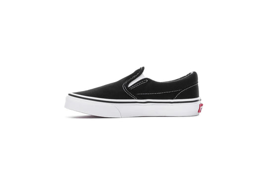 Vans Kids Classic Slip-On, Black/True White (Kids)