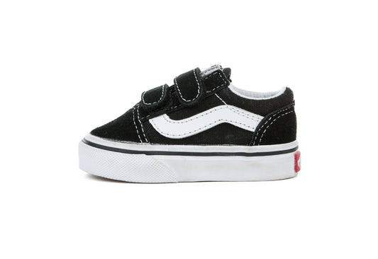 Vans Kids Old Skool V, Black/White (Toddler)