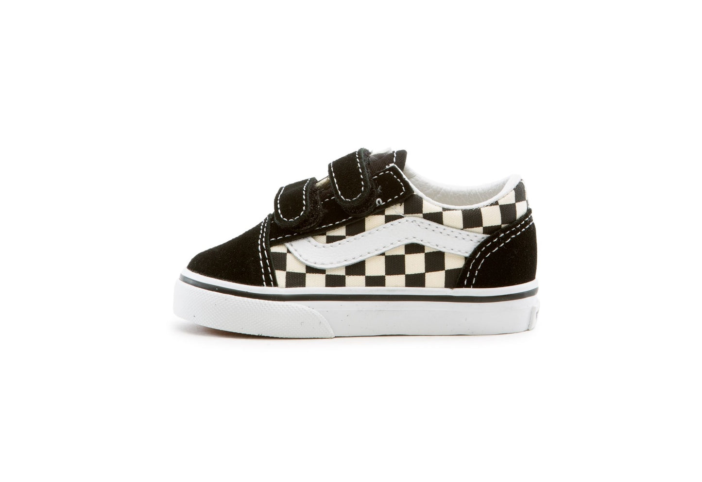 Vans Kids Old Skool V, Black/White Checkerboard (Toddler)