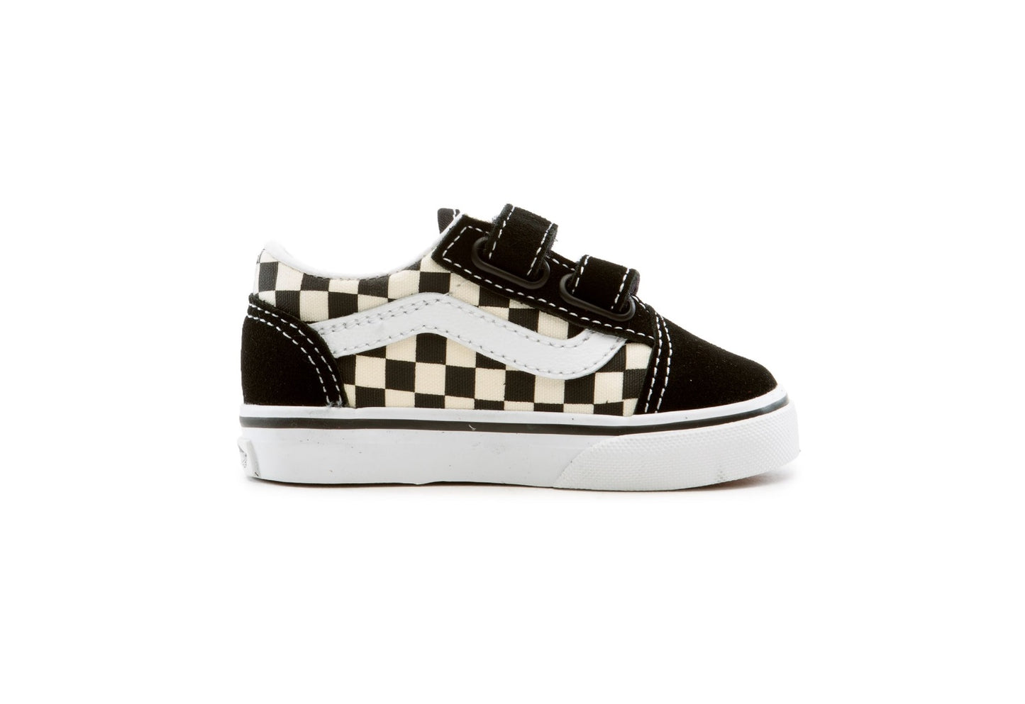 Vans Kids Old Skool V, Black/White Checkerboard (Toddler)