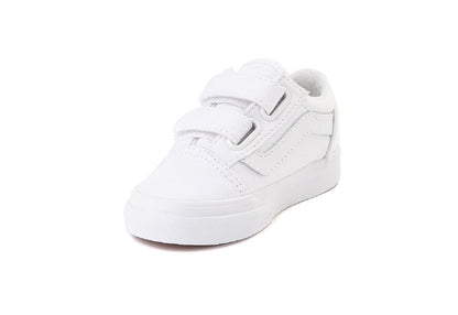 Vans Kids Old Skool V, True White/True White (Toddler)