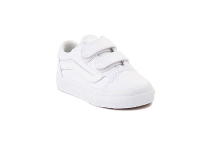 Vans Kids Old Skool V, True White/True White (Toddler)