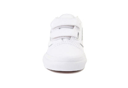 Vans Kids Old Skool V, True White/True White (Toddler)