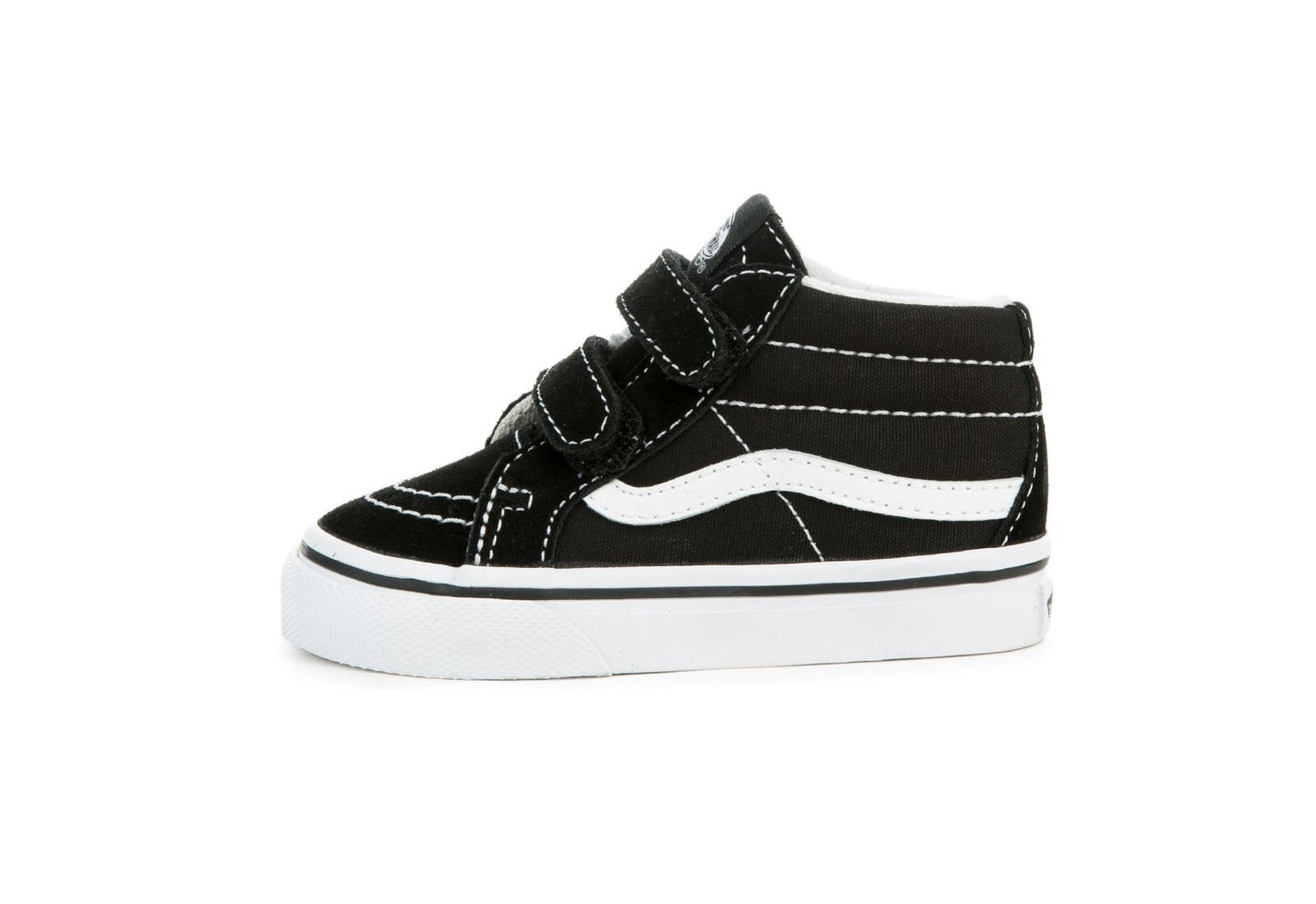 Vans Kids Sk8-Mid Reissue V, Black/True White (Toddler)