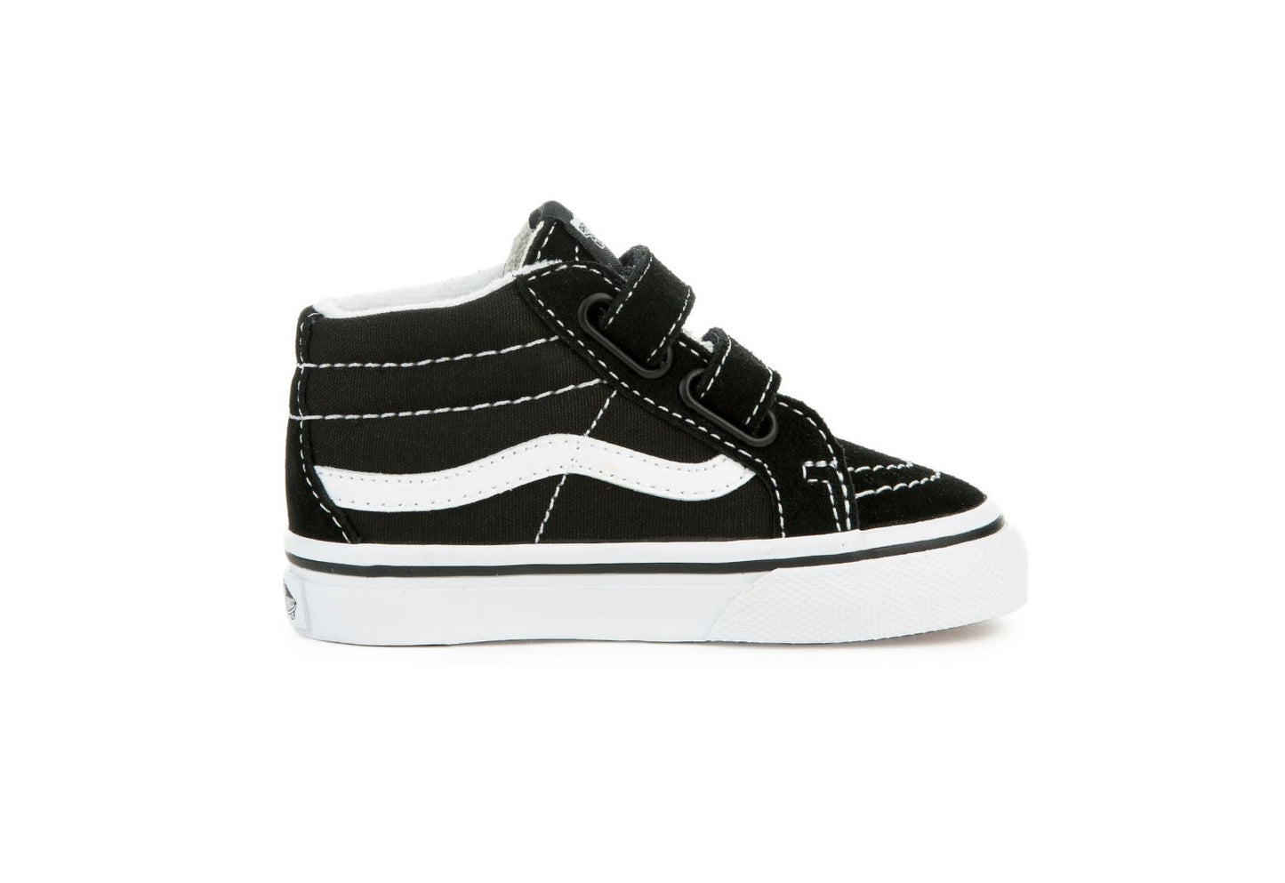 Vans Kids Sk8-Mid Reissue V, Black/True White (Toddler)