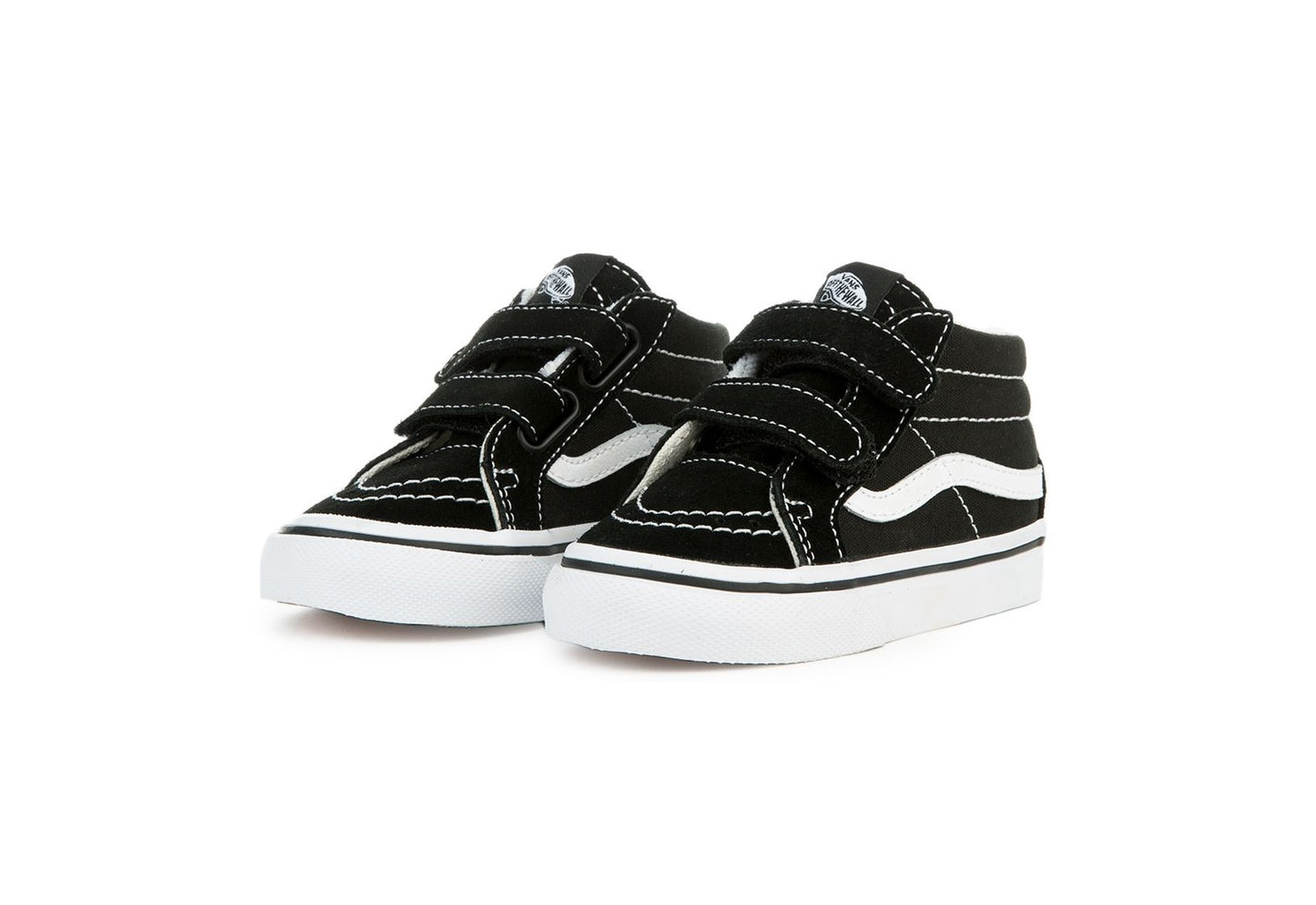 Vans Kids Sk8-Mid Reissue V, Black/True White (Toddler)