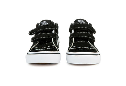 Vans Kids Sk8-Mid Reissue V, Black/True White (Toddler)