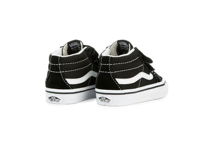 Vans Kids Sk8-Mid Reissue V, Black/True White (Toddler)