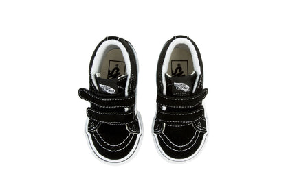 Vans Kids Sk8-Mid Reissue V, Black/True White (Toddler)