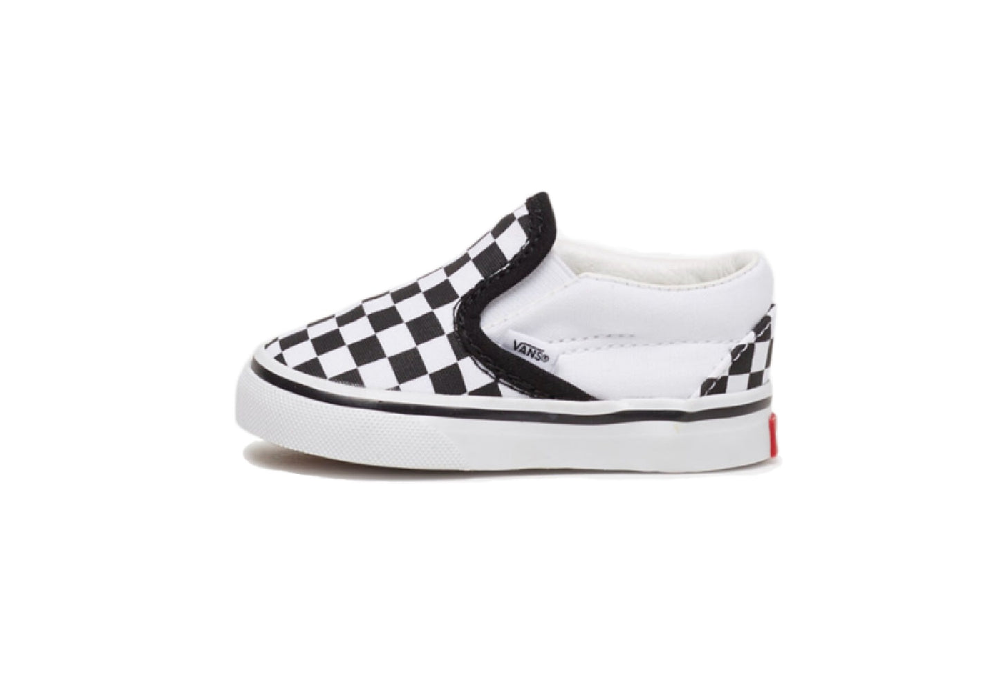 Vans Kids Classic Slip-On, Checkerboard Black/True White (Toddler)