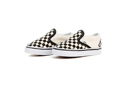 Vans Kids Classic Slip-On, Checkerboard Black/White (Toddler)