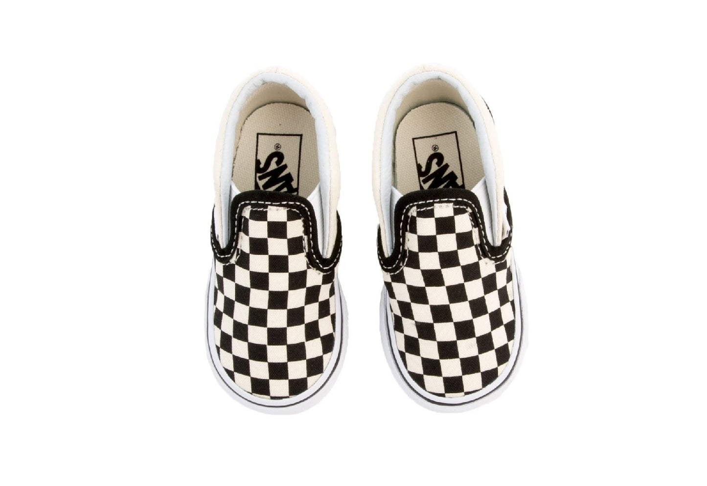 Vans Kids Classic Slip-On, Checkerboard Black/White (Toddler)