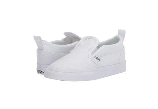 Vans Kids Slip-On V, True White/True White (Toddler)