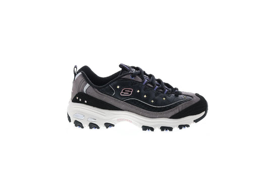 Skechers Women's D'Lites Vibrant Night, Black/Silver