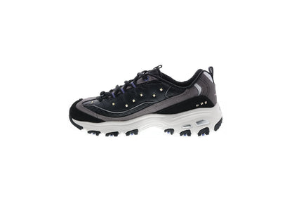 Skechers Women's D'Lites Vibrant Night, Black/Silver