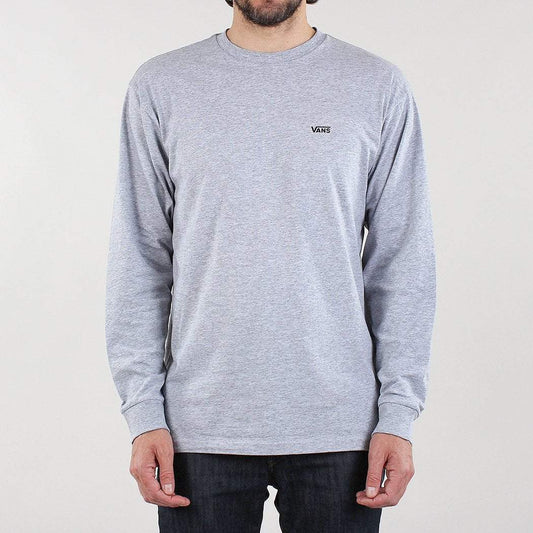 Vans Men Left Chest Hit Long Sleeve T-Shirt, Ash Heather
